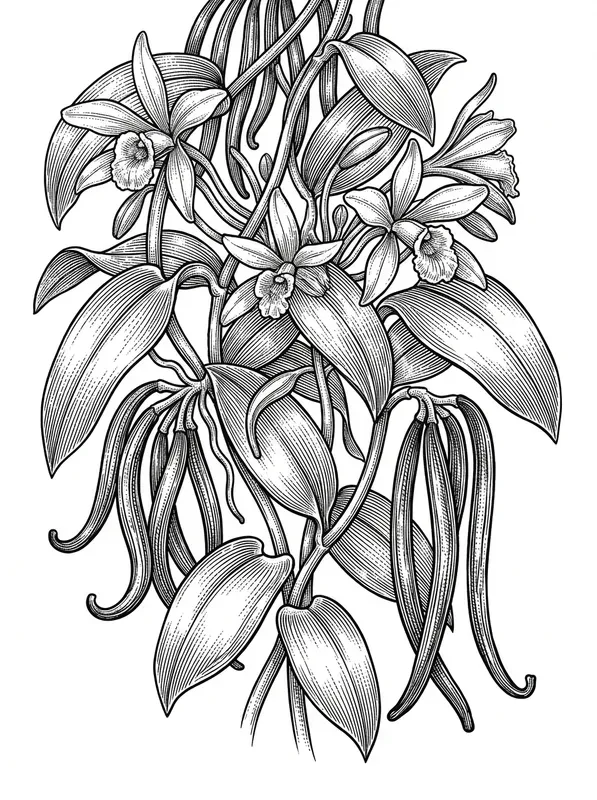 Vintage Etching Coloring Book Pages