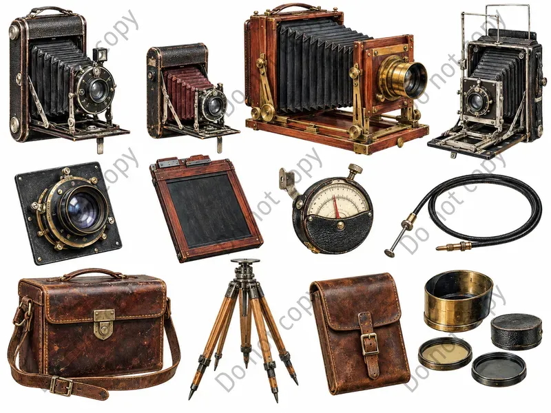 Vintage Camera Clipart Art