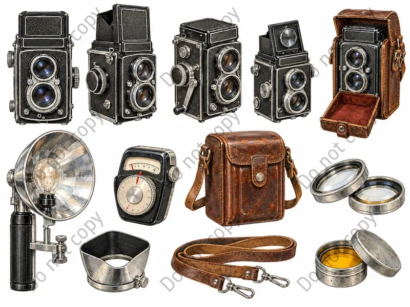 Vintage Camera Clipart Art