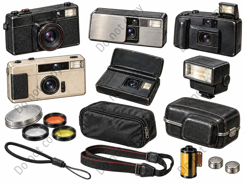 Vintage Camera Clipart Art