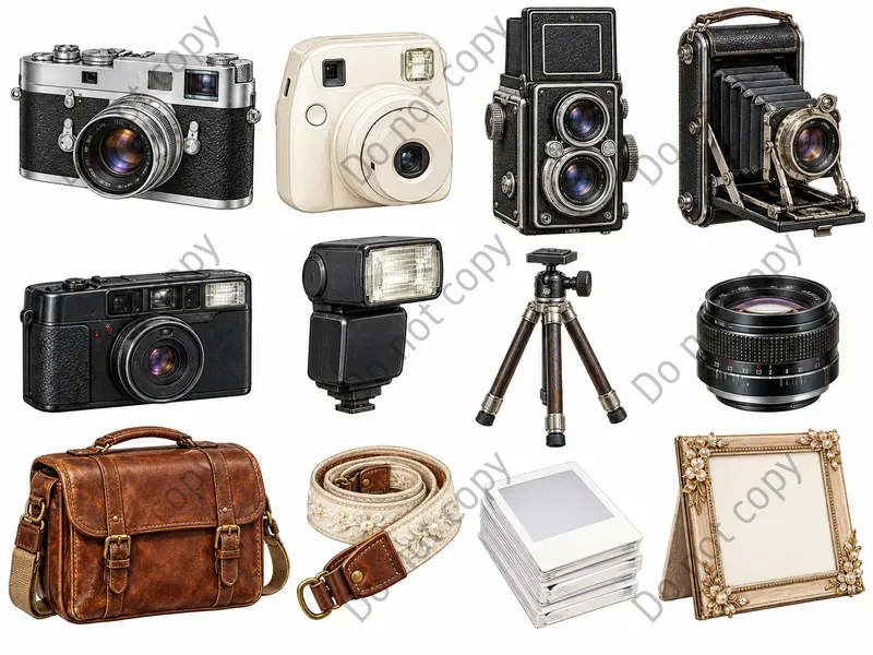 Vintage Camera Clipart Art