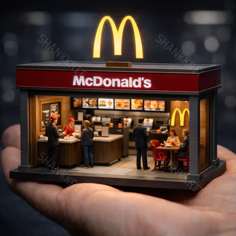 Miniature Luxury Brand Stores With Logos
