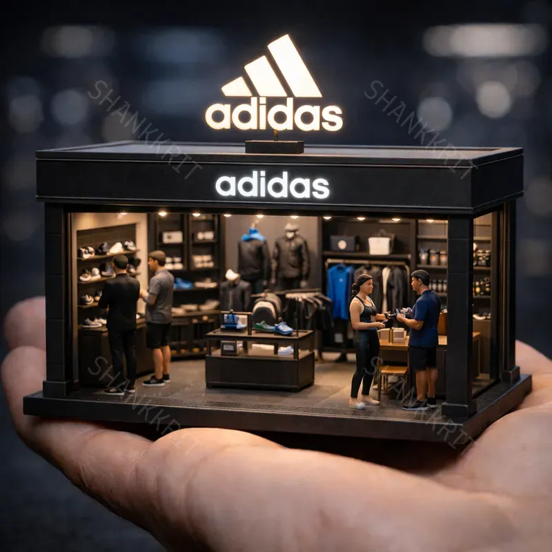 Miniature Luxury Brand Stores With Logos