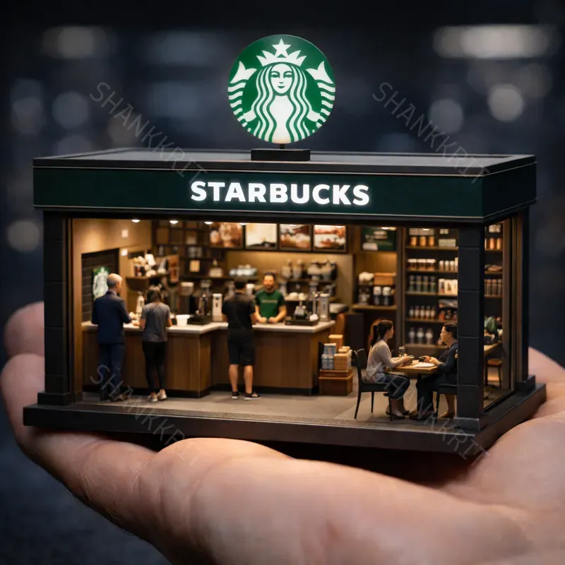 Miniature Luxury Brand Stores With Logos