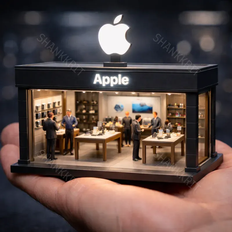Miniature Luxury Brand Stores With Logos
