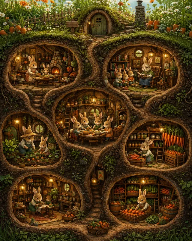 Whimsical Cutaway Building Makers