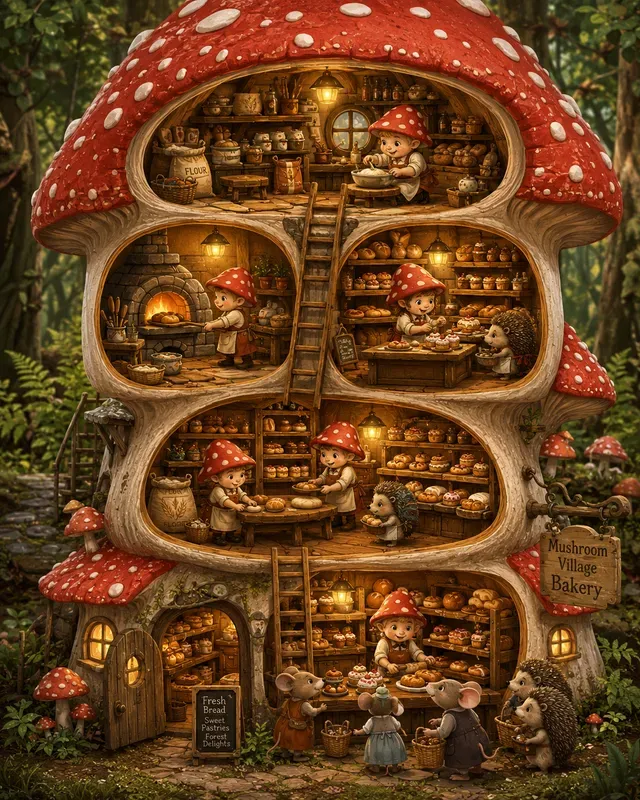 Whimsical Cutaway Building Makers