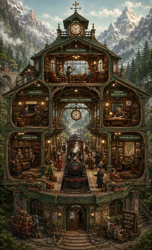 Whimsical Cutaway Building Makers