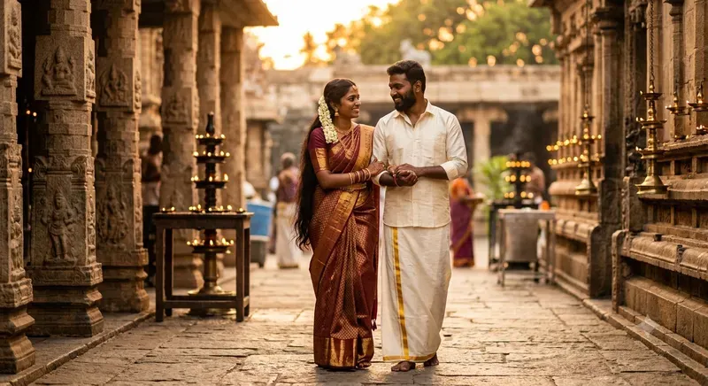 South Indian Traditional Romantic Couples