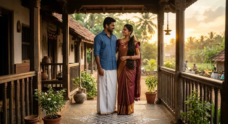 South Indian Traditional Romantic Couples