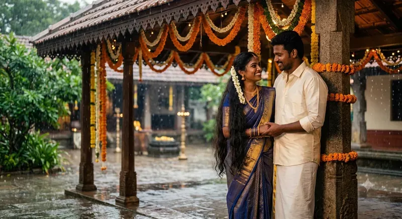 South Indian Traditional Romantic Couples