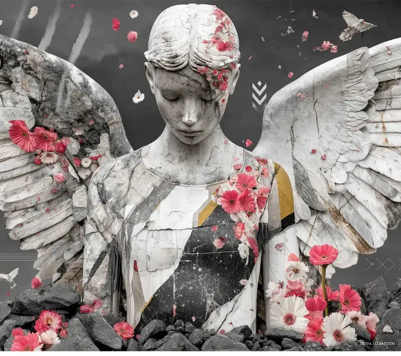 Ethereal Pink Stone Melancholy Art