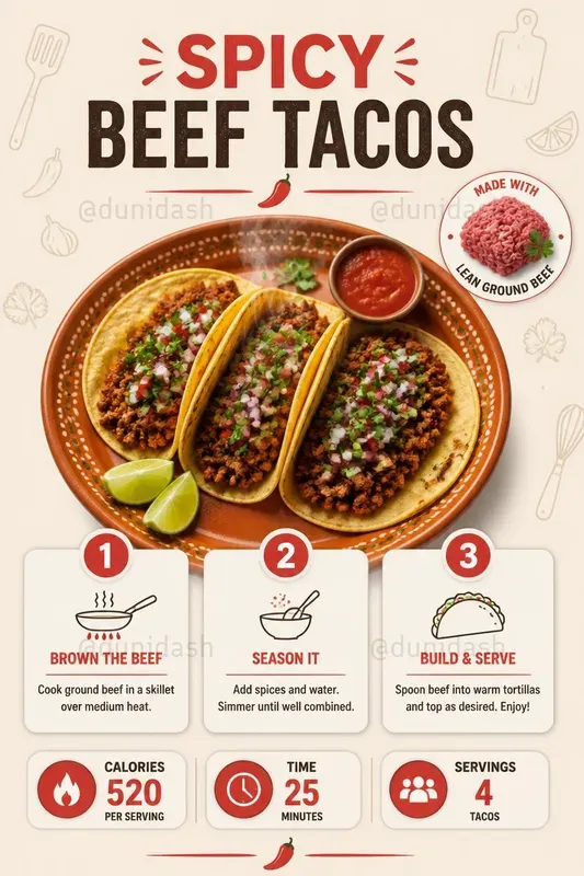 Modern Recipe Infographic Template