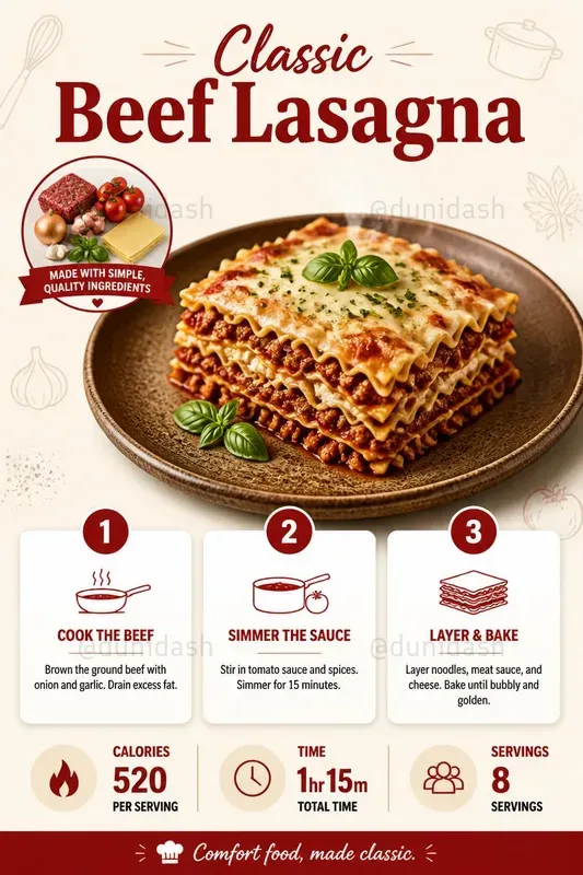 Modern Recipe Infographic Template