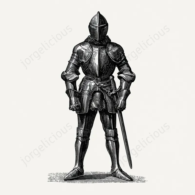 Black Ink Woodcut Character Posters