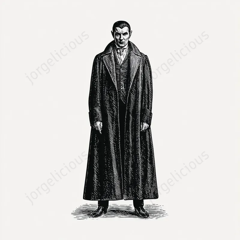 Black Ink Woodcut Character Posters