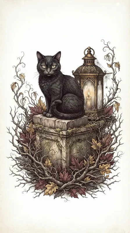 Victorian Gothic Halloween Cliparts