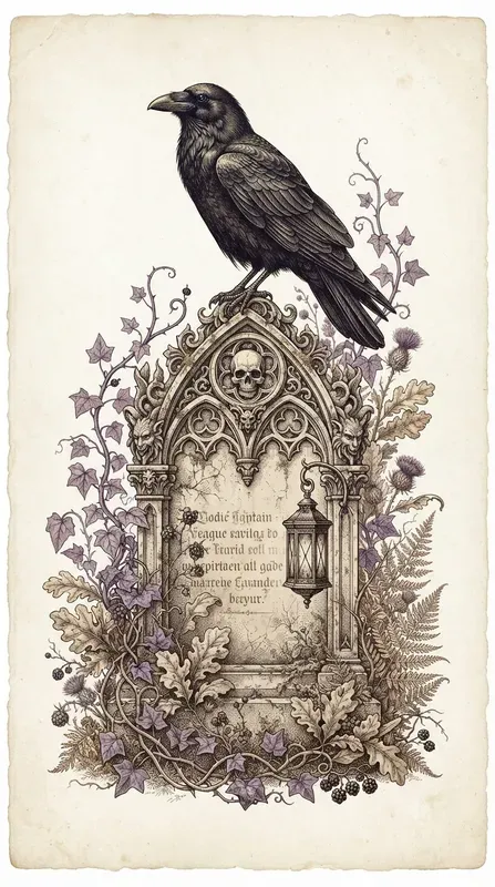 Victorian Gothic Halloween Cliparts
