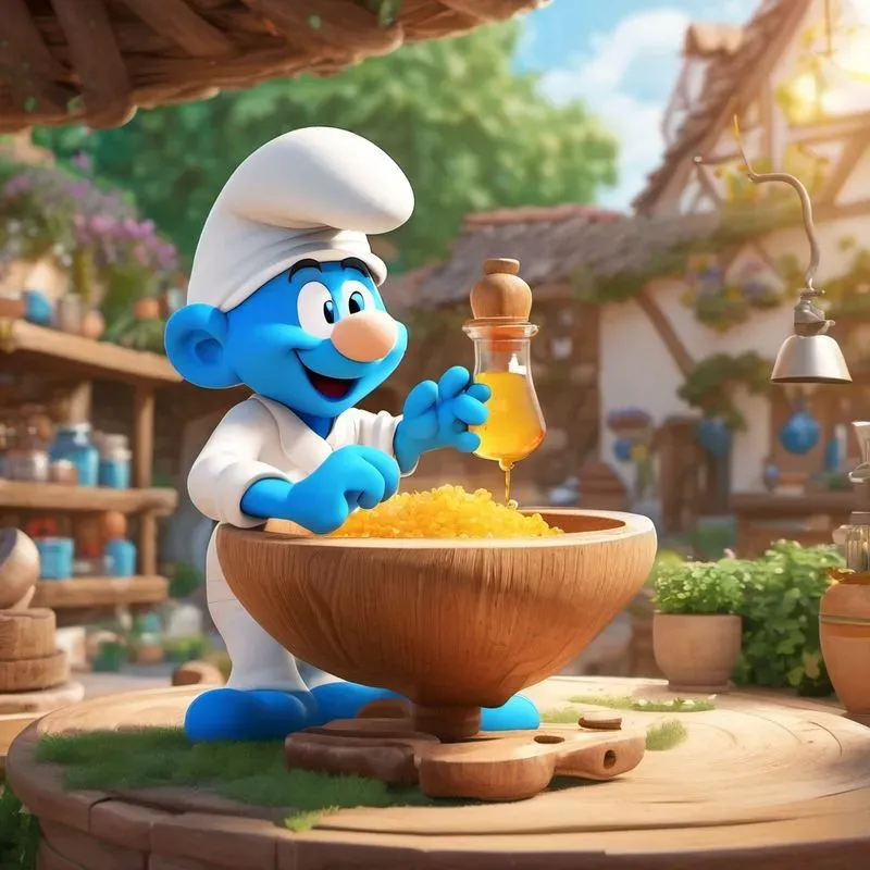 Smurf Village 3D Illustrations