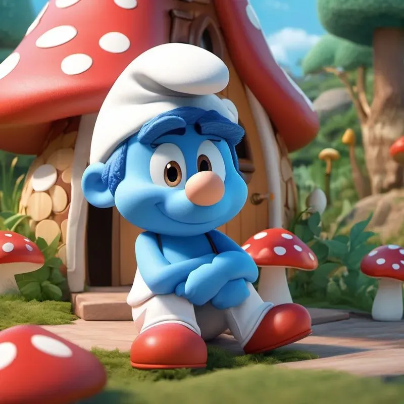 Smurf Village 3D Illustrations