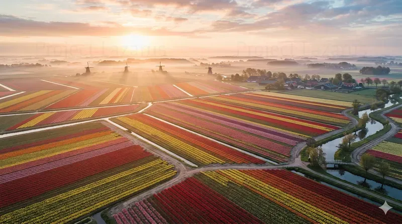 Cinematic Spring Aerial Landscapes