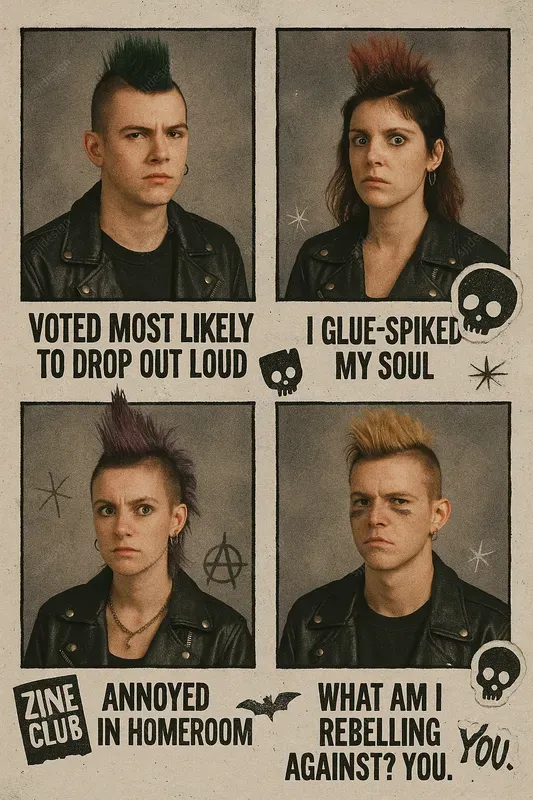 Retro Yearbook Collage Mockup Style