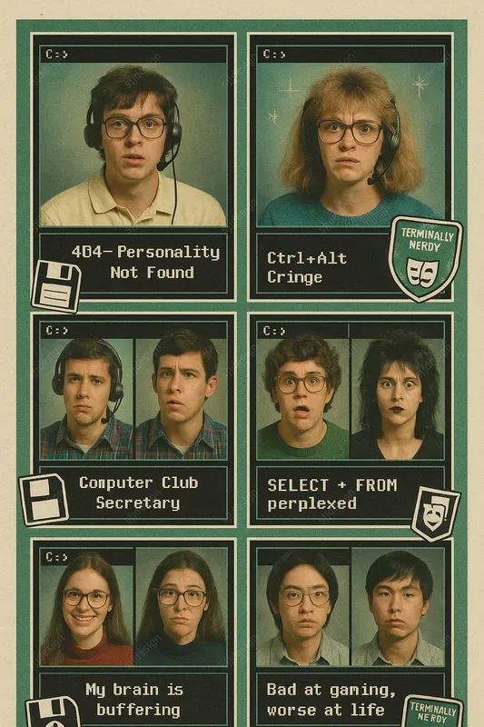 Retro Yearbook Collage Mockup Style