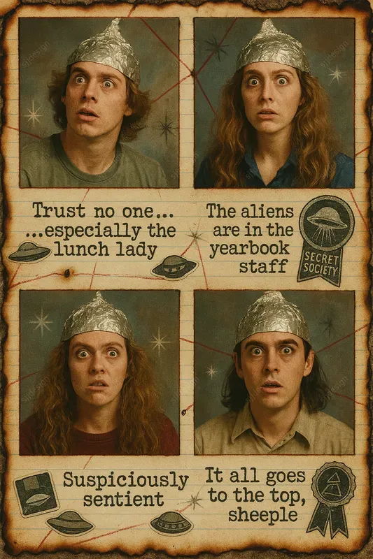 Retro Yearbook Collage Mockup Style