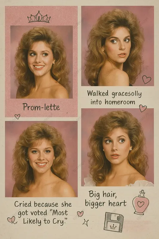 Retro Yearbook Collage Mockup Style