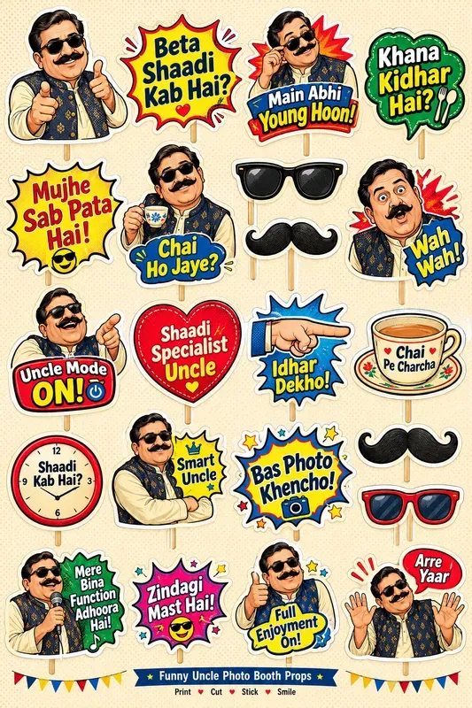 Funny Quote Photo Booth Props