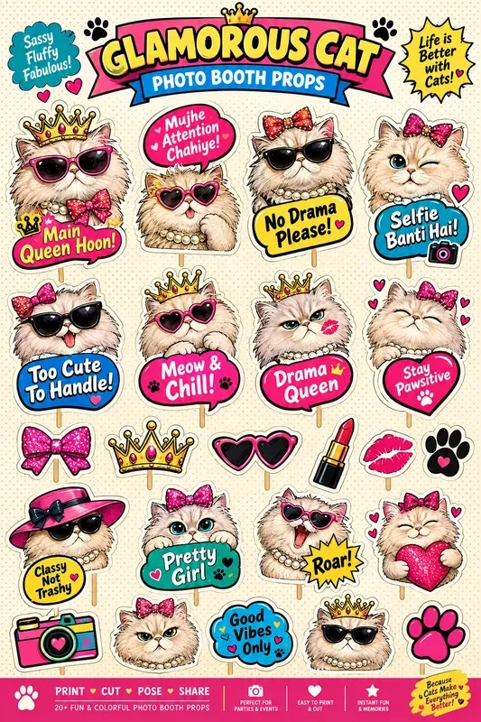 Funny Quote Photo Booth Props