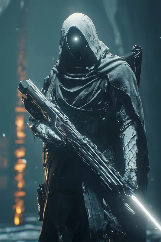 Obsidian Pulse Sniper Cyberpunk Art