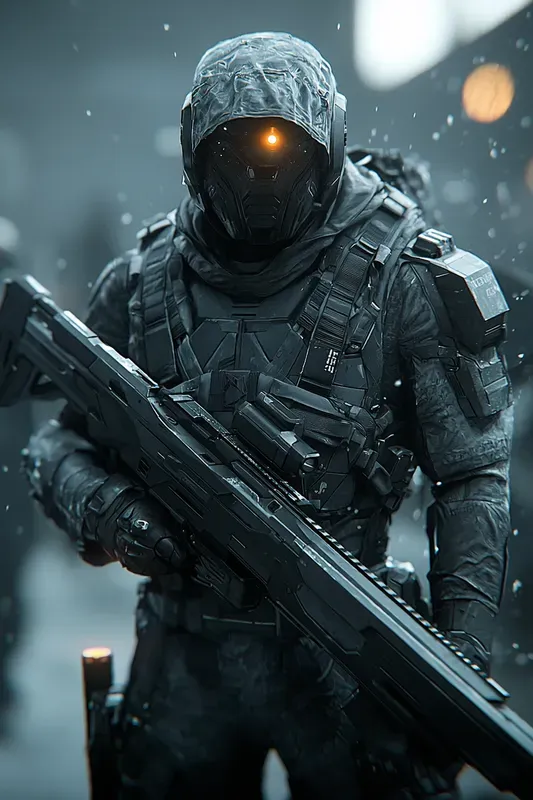 Obsidian Pulse Sniper Cyberpunk Art