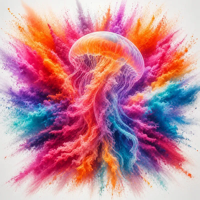 Vibrant Abstract Color Burst Style