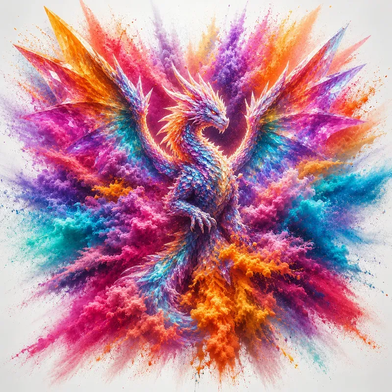 Vibrant Abstract Color Burst Style