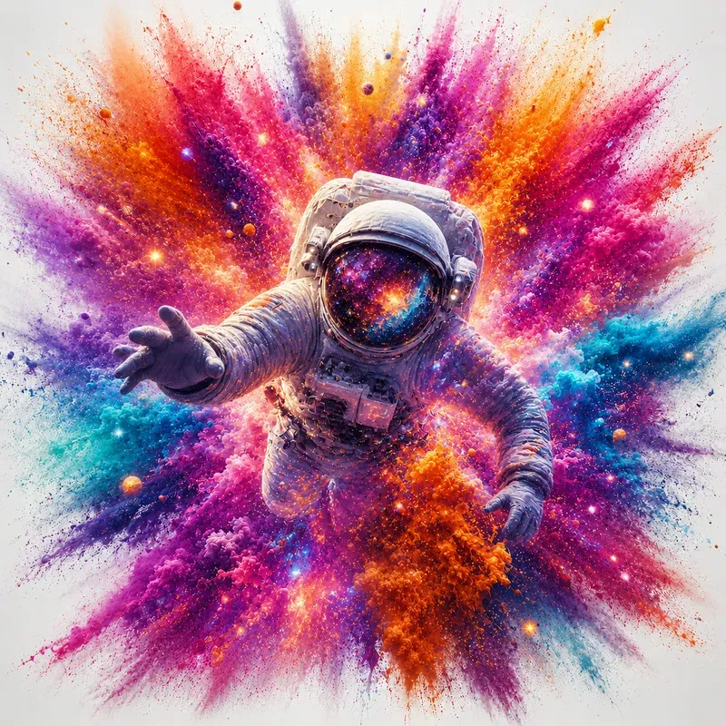 Vibrant Abstract Color Burst Style
