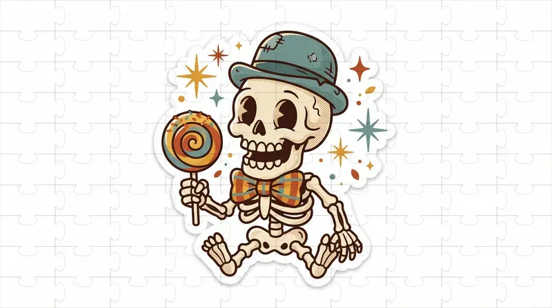 Cute Retro Halloween Diecut Stickers