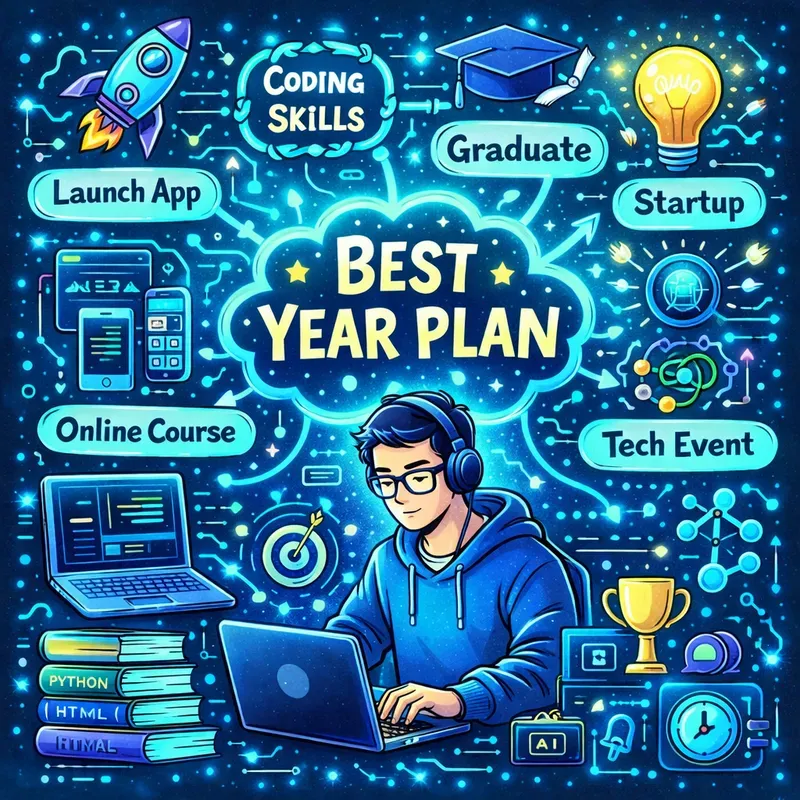 Colorful Life Goals Mind Map Art