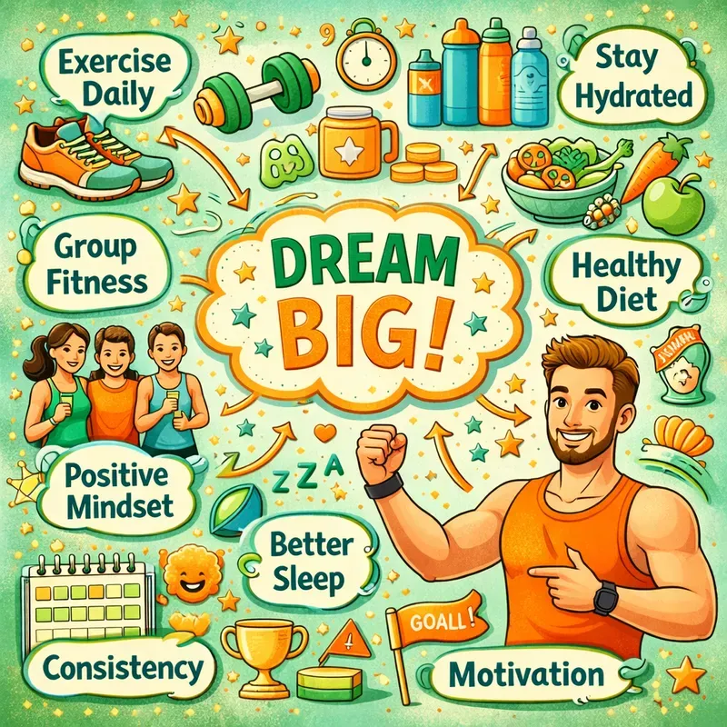 Colorful Life Goals Mind Map Art