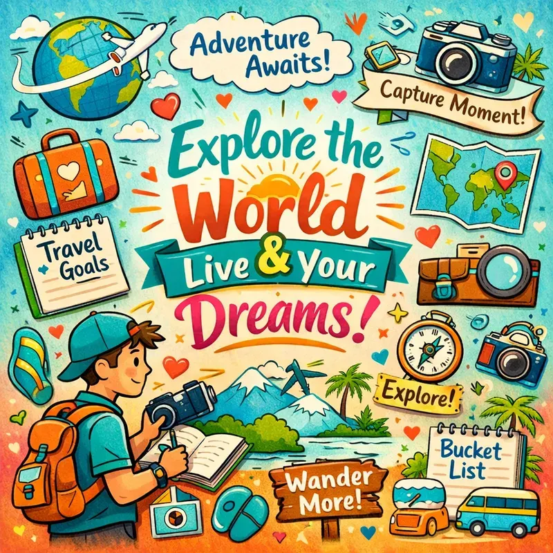 Colorful Life Goals Mind Map Art