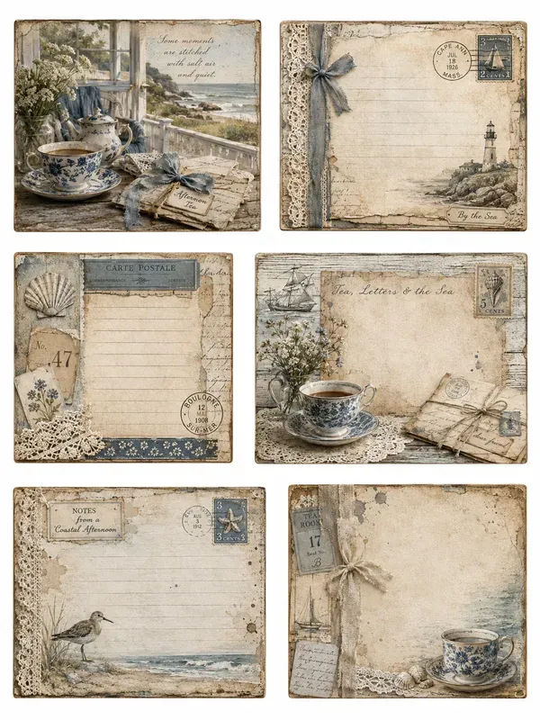 Coastal Seaside Journal Cards