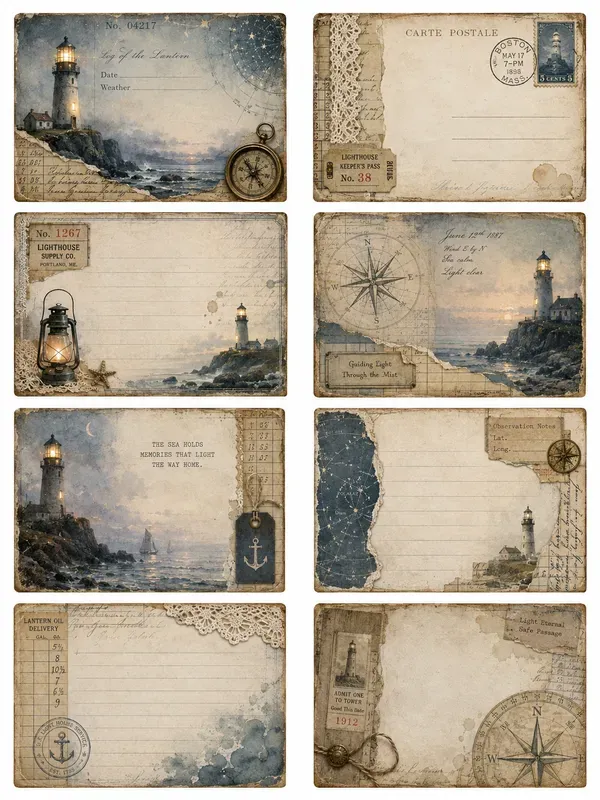 Coastal Seaside Journal Cards