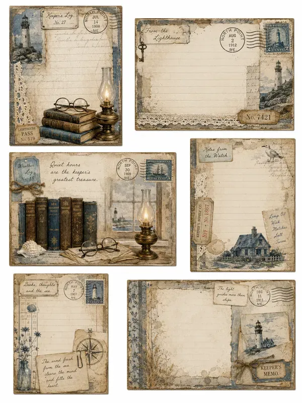 Coastal Seaside Journal Cards