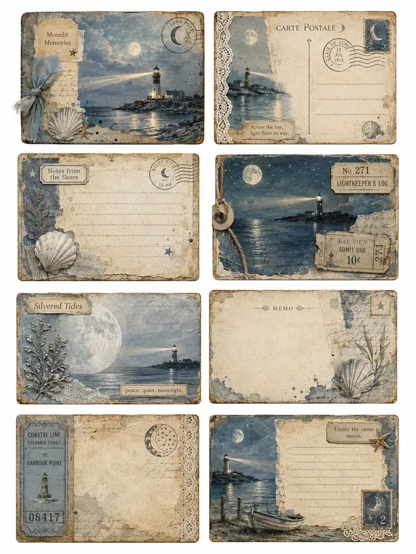 Coastal Seaside Journal Cards