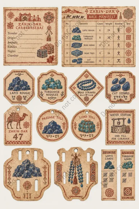 Silk Road Caravan Ephemera Sheets
