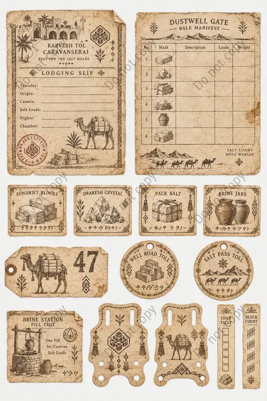 Silk Road Caravan Ephemera Sheets