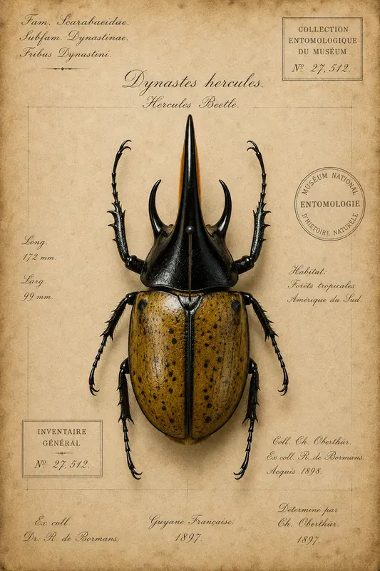 Vintage Entomology Insect Specimen Art