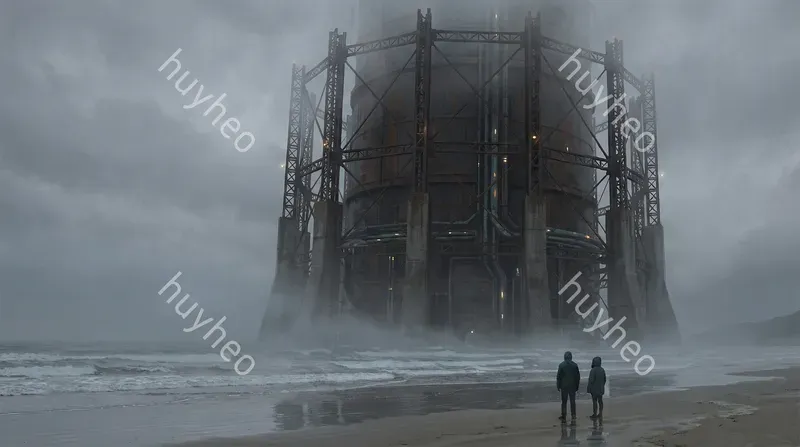 Brutalist Foggy Scifi Concept Art