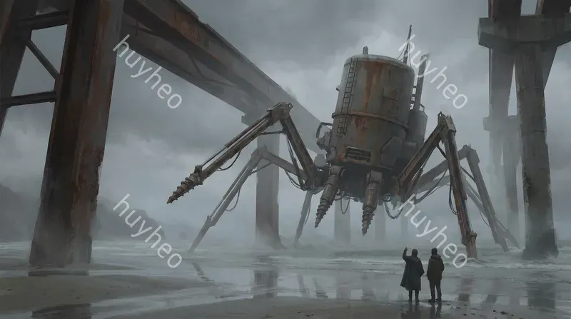 Brutalist Foggy Scifi Concept Art