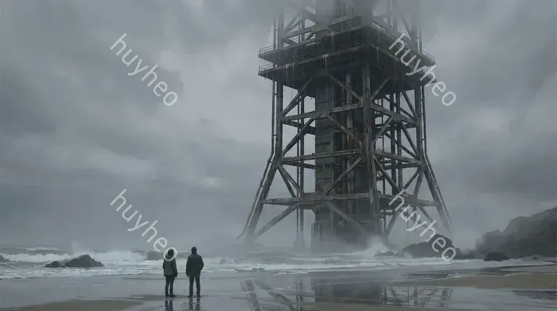 Brutalist Foggy Scifi Concept Art